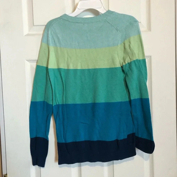 Gap Crewneck Sweater Striped Blue Women’s XS - Picture 3 of 3